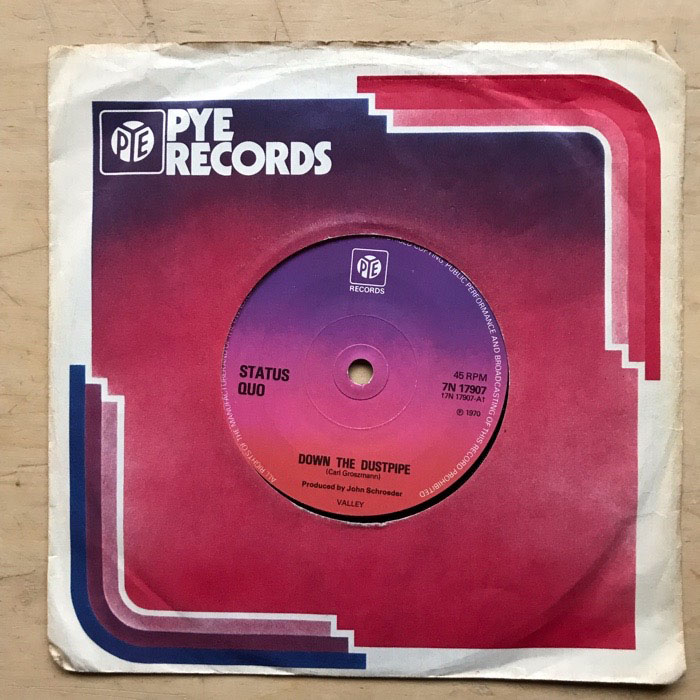 STATUS QUO - Down The Dustpipe (pink Label)