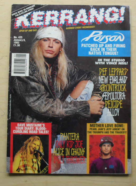 Poison Kerrang No.425 MAGAZINE