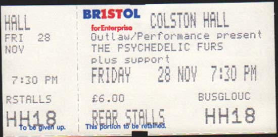 Bristol Colston Hall - PSYCHEDELIC FURS