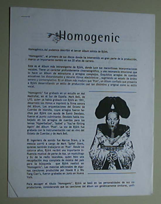 BJORK - Homogenic Vinyl