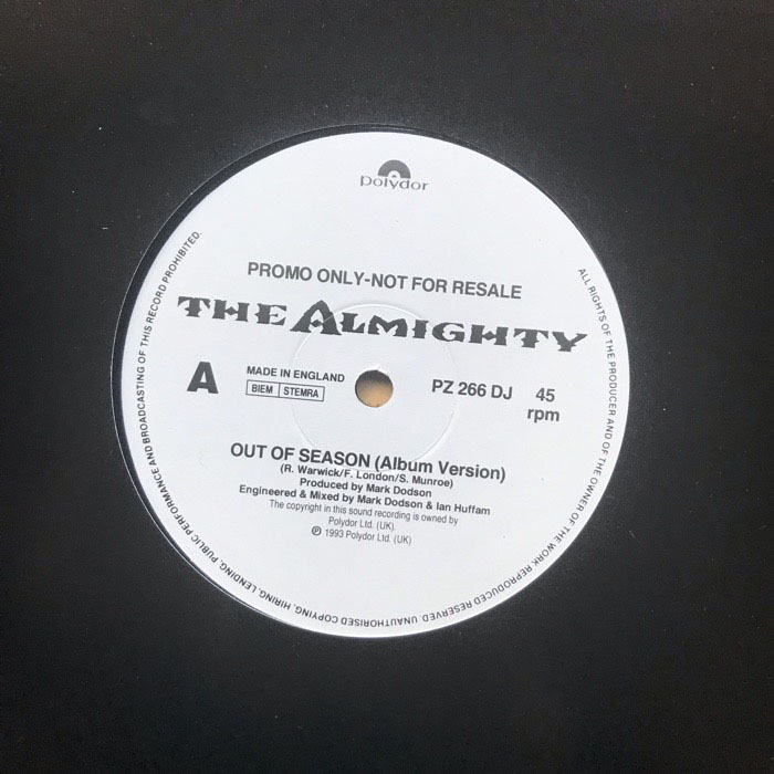 ALMIGHTY - Out Of Season Vinyl