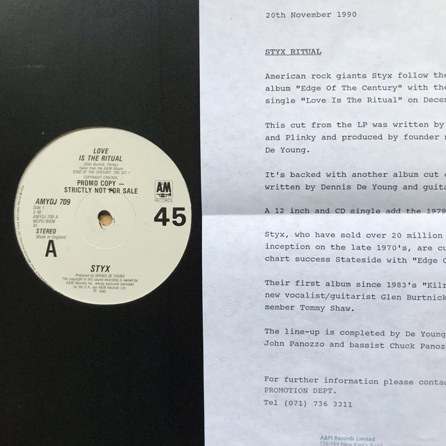 Styx Love+Is+The+Ritual 12''