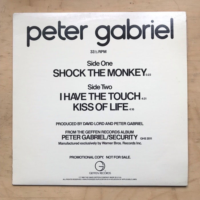 Gabriel, peter - Shock The Monkey - Usa