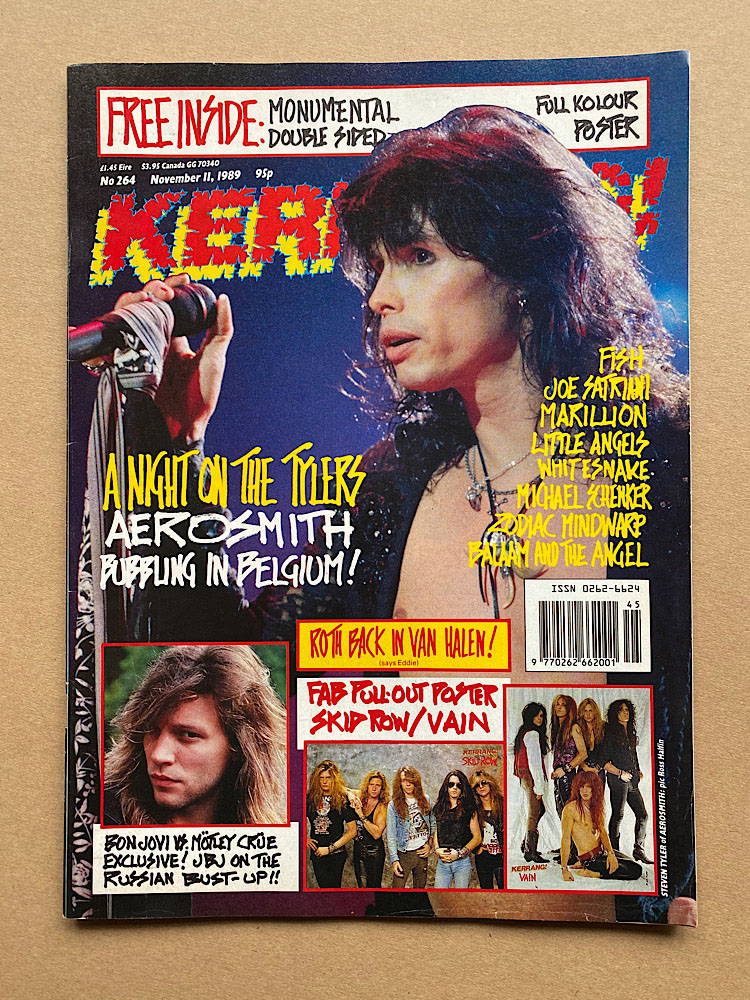Aerosmith Kerrang No.264 MAGAZINE
