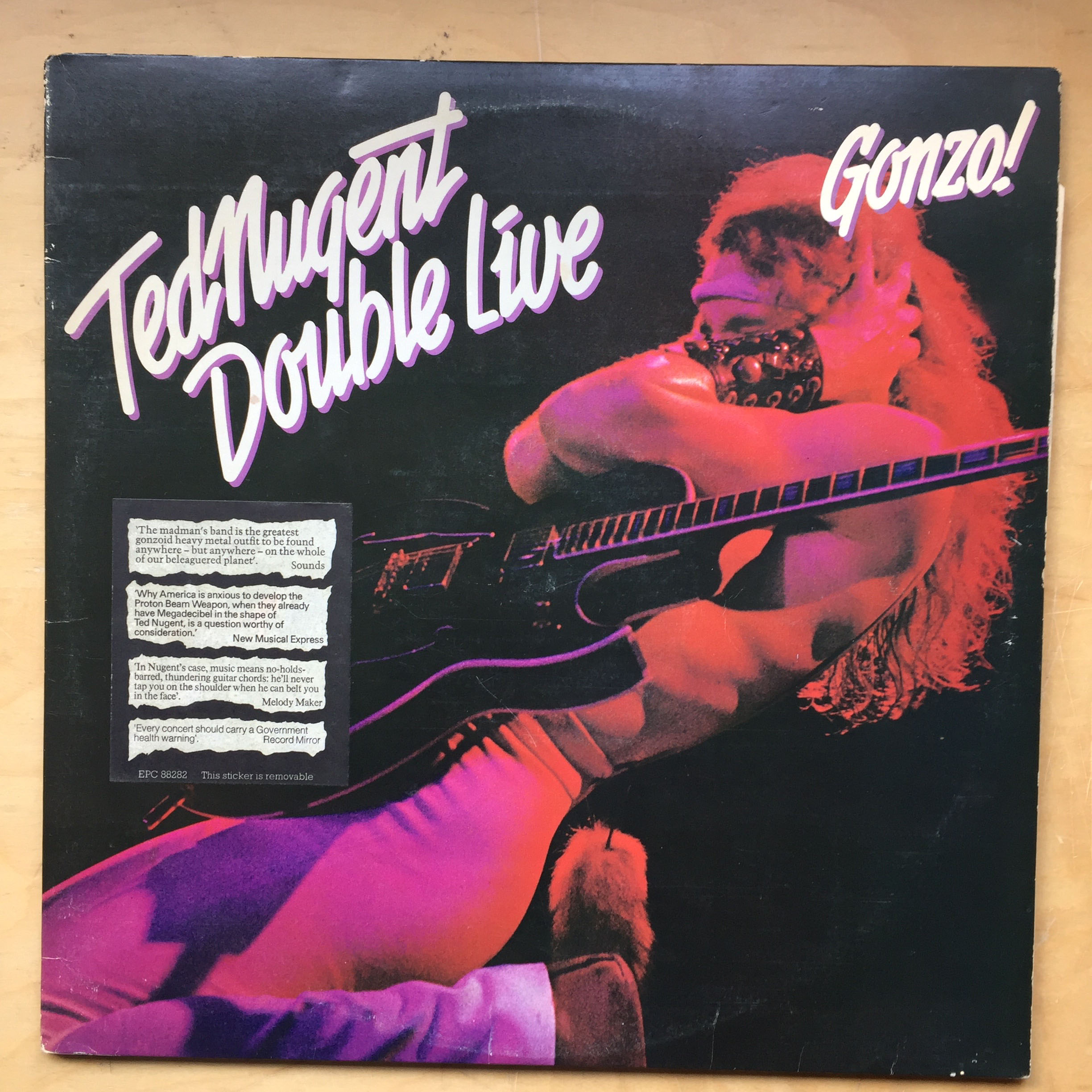Ted Nugent Double+Live+Gonzo LP