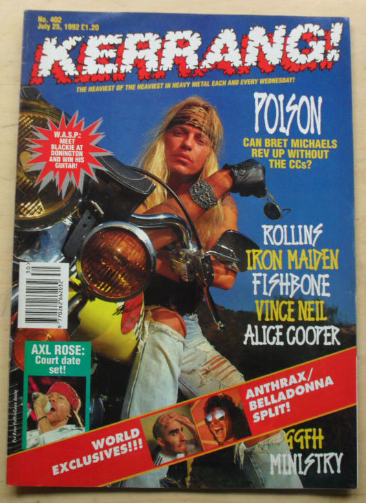 Poison Kerrang No.402 MAGAZINE