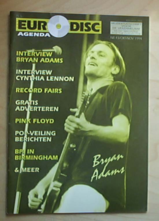 BRYAN ADAMS - Eurodisc Agenda