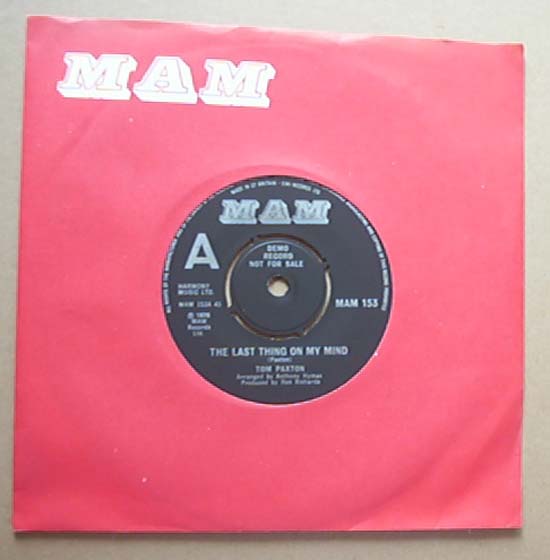 TOM PAXTON - Last Thing On My Mind