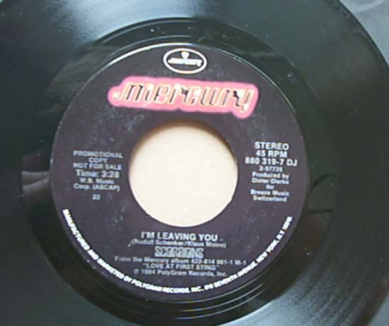 Scorpions I'm Leaving You 7''