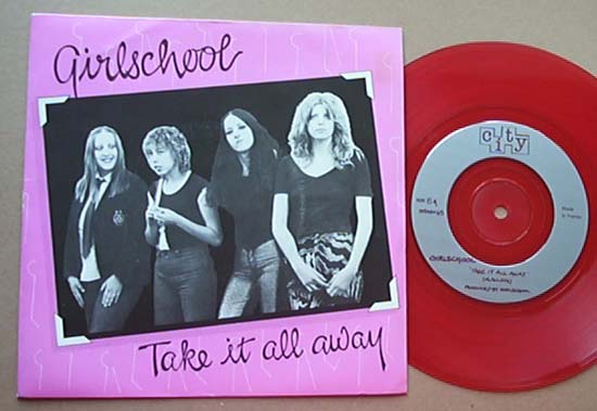 Girlschool - Take It All Away (red - French)
