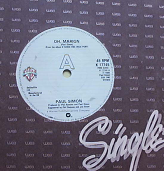 Paul Simon Oh+Marion 7''