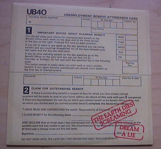Ub40 Earth+Dies+Screaming 7''