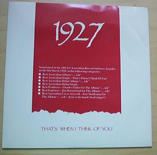 1927 - THAT'S WHEN I THINK OF YOU