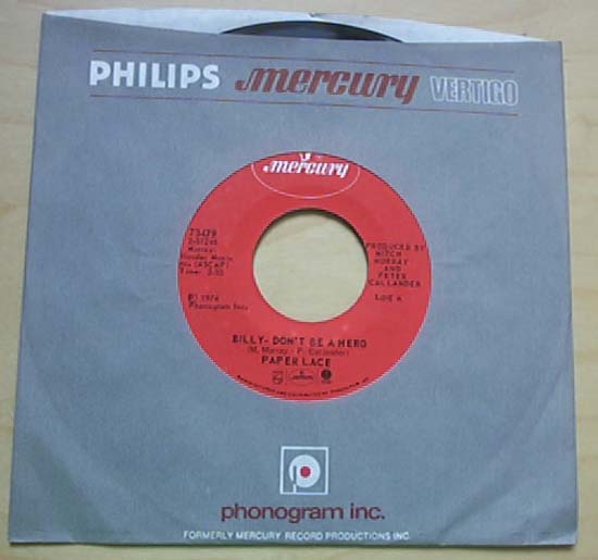 Paper Lace - Billy Don't Be A Hero - Usa