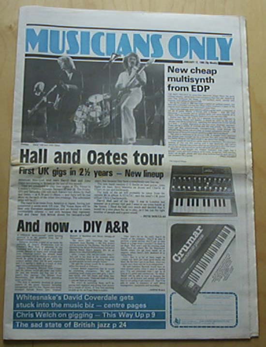 HALL & OATES - MUSICIANS ONLY