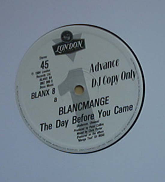 Blancmange - Day Before You Came (dj - Uk)