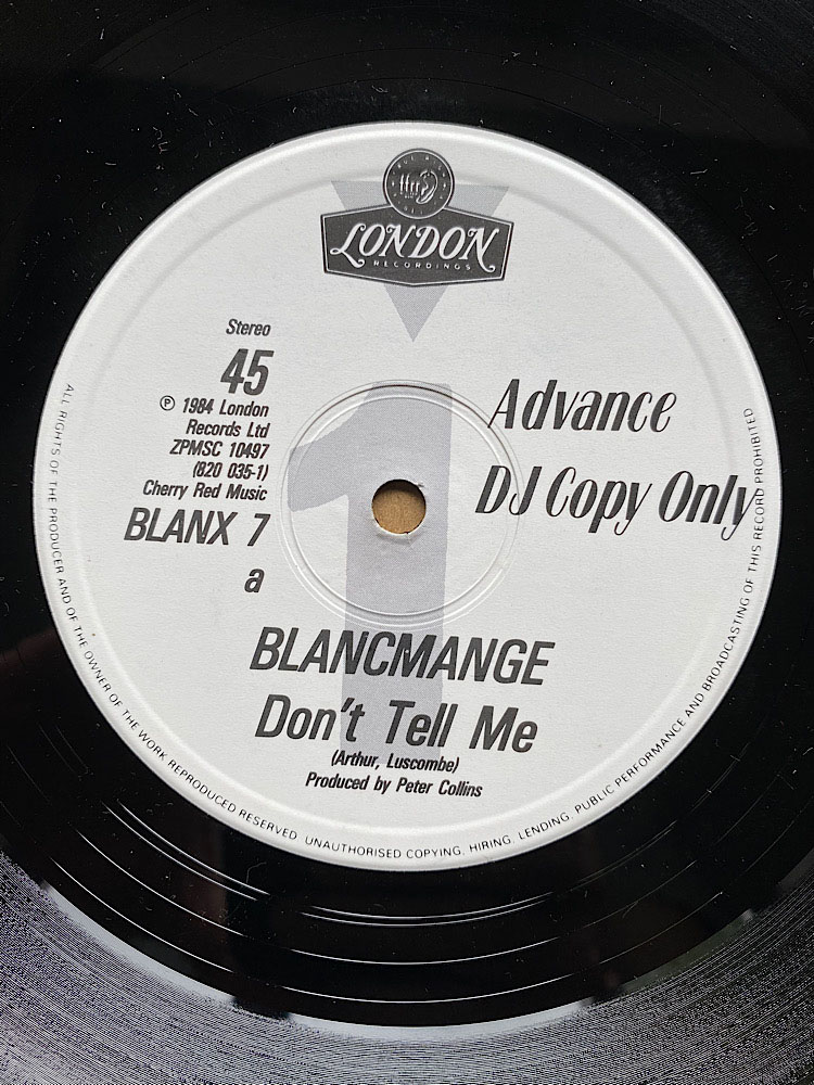 BLANCMANGE - Don't Tell Me (dj)