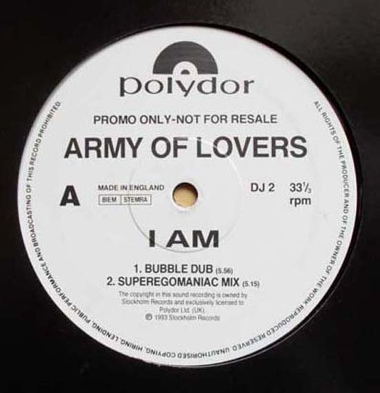Army Of Lovers I+Am 12''