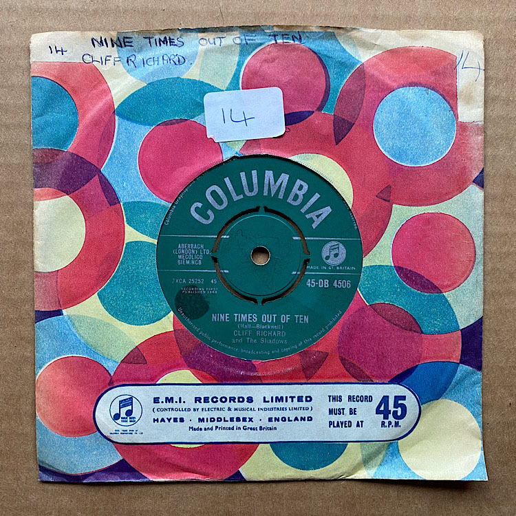 CLIFF RICHARD - Nine Times Out Of Ten Album
