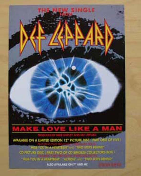 Def Leppard Make Love Like A Man HANDBILLFLYER