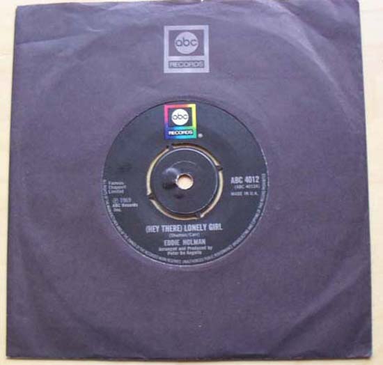 EDDIE HOLMAN - Hey There Lonely Girl) Record