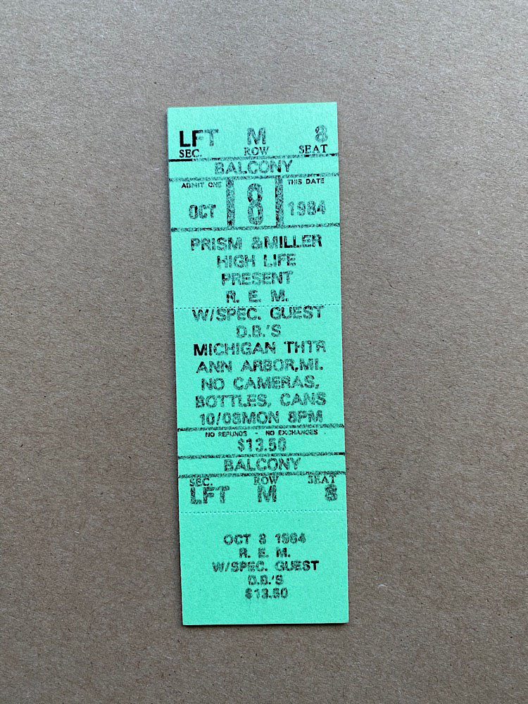R.E.M. - MICHIGAN THEATER ANN ARBOR