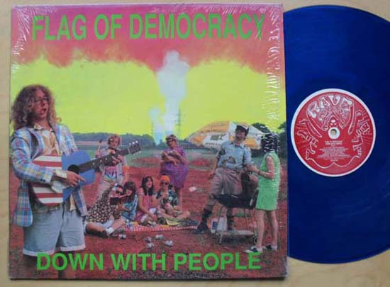 FLAG OF DEMOCRACY - DOWN WITH PEOPLE (BLUE)