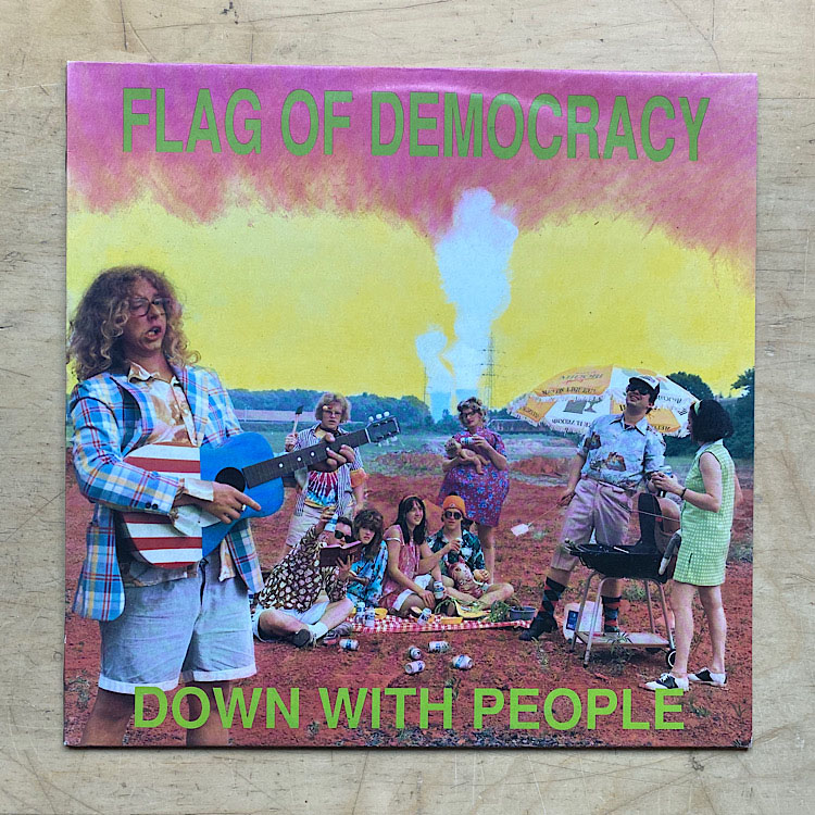 FLAG OF DEMOCRACY - DOWN WITH PEOPLE