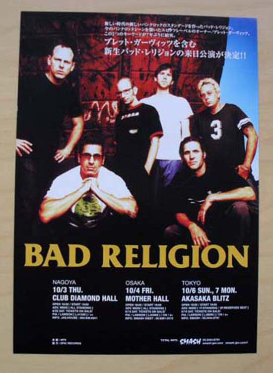 BAD RELIGION - JAPANESE TOUR