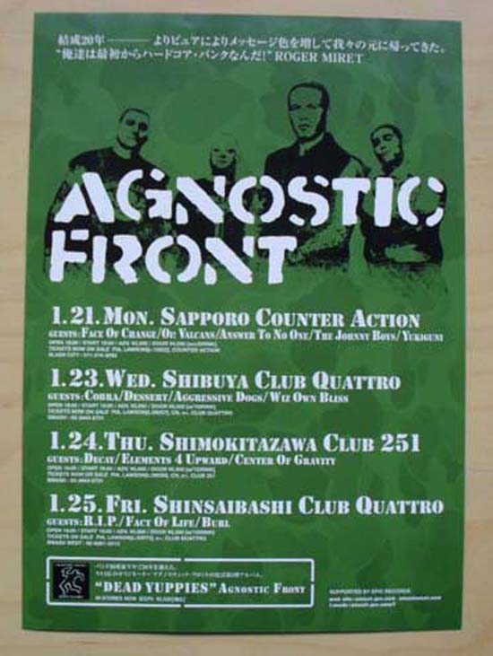 AGNOSTIC FRONT - JAPAN TOUR 2002