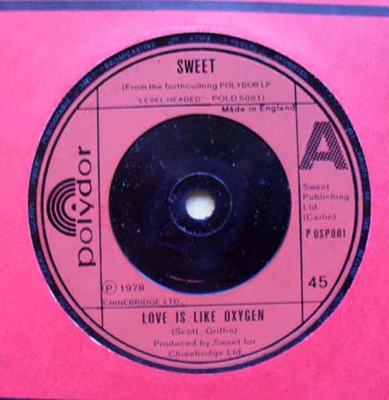 SWEET - Love Is Like Oxygen Single