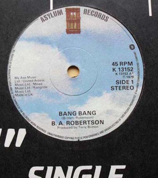 B.A. ROBERTSON - BANG BANG