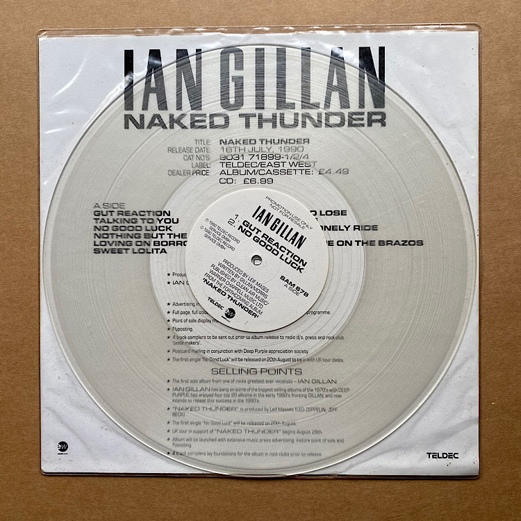 IAN GILLAN - GUT REACTION (CLEAR)