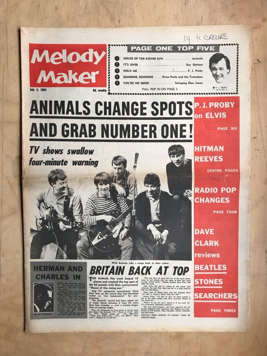 ANIMALS - MELODY MAKER