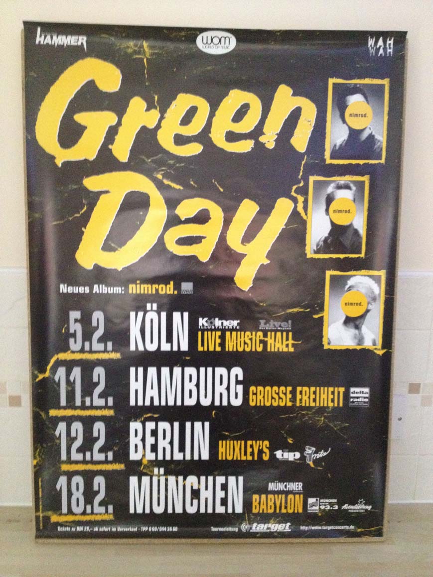 GREEN DAY - NIMROD GERMAN TOUR
