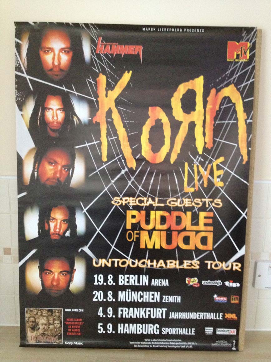 KORN untouchables tour, POSTER / DISPLAY for sale on
