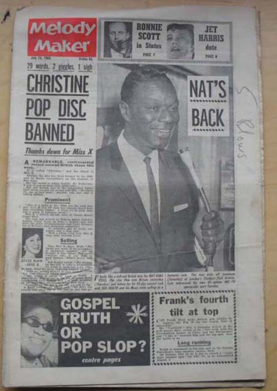 NAT KING COLE - MELODY MAKER