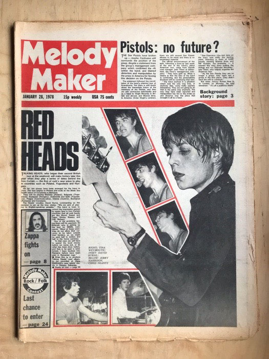 TALKING HEADS - Melody Maker