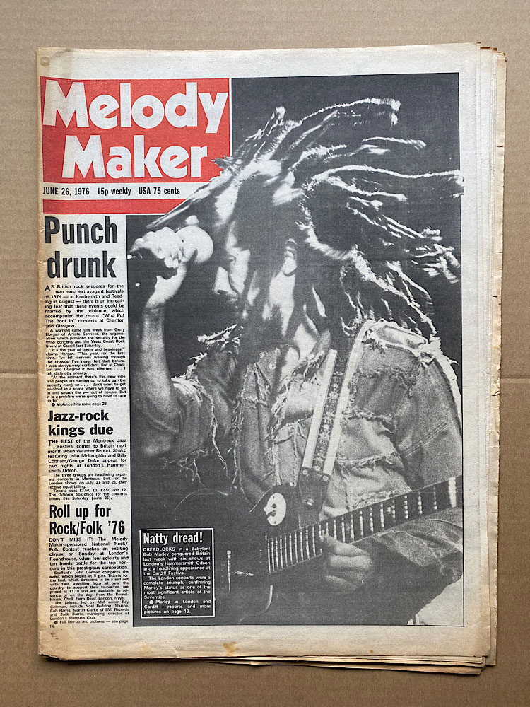 BOB MARLEY - Melody Maker Record