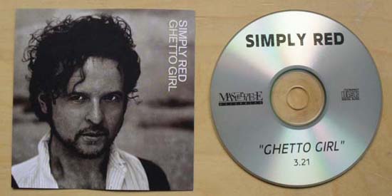 SIMPLY RED - Ghetto Girl Record