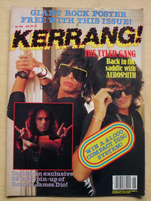 Aerosmith Kerrang No.106 MAGAZINE