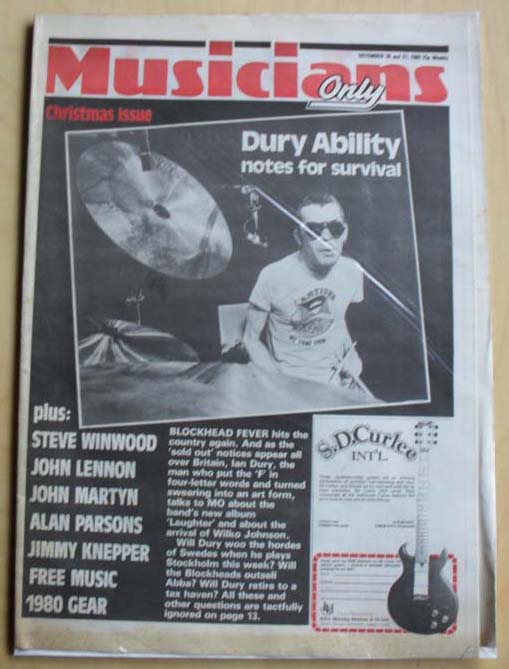 IAN DURY - MUSICIANS ONY