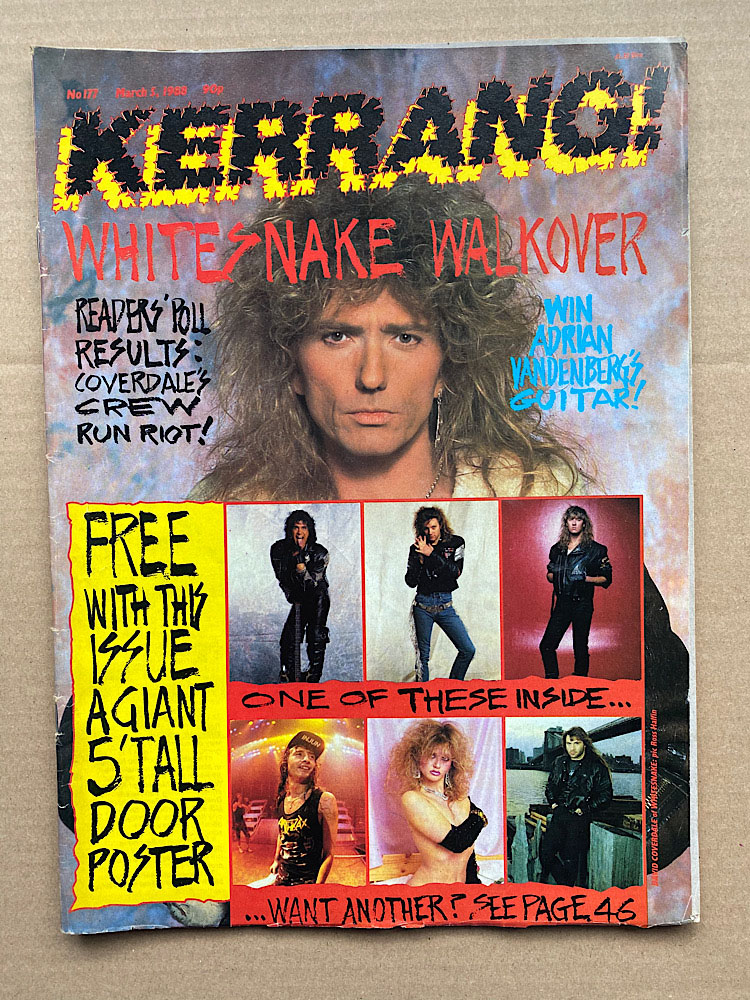 Whitesnake Kerrang No.177 MAGAZINE