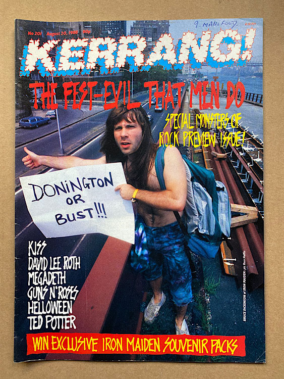 Iron Maiden Kerrang No.201 MAGAZINE