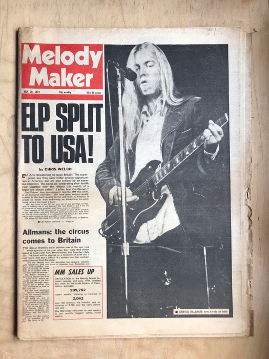 ALLMAN BROTHERS - MELODY MAKER
