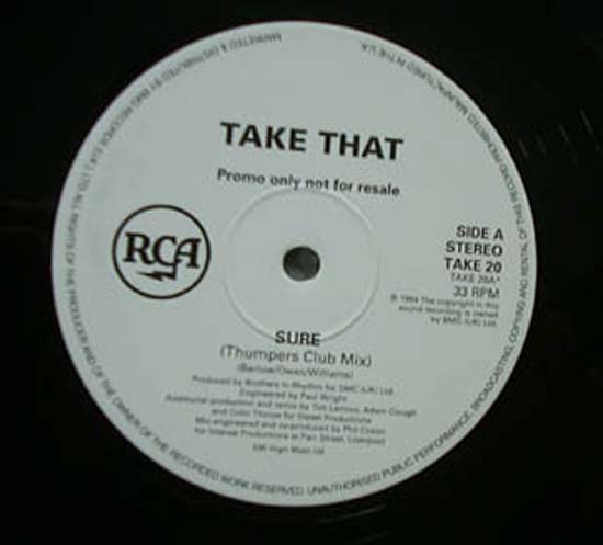 Take That - Sure - Thumpers Club Mix - Uk