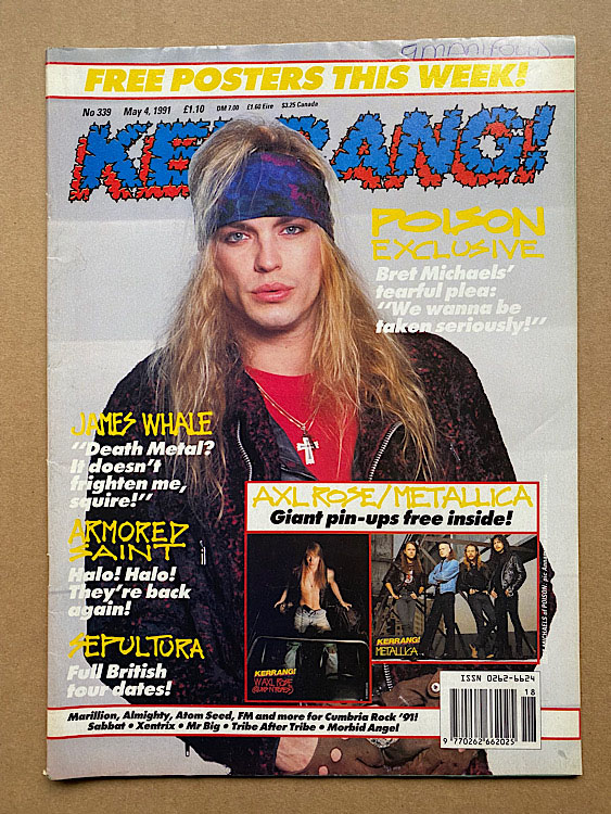 Poison Kerrang No.339 MAGAZINE