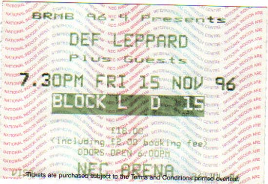 Def Leppard - Birmingham Nec - Uk