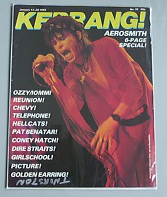 Aerosmith Kerrang No.33 MAGAZINE