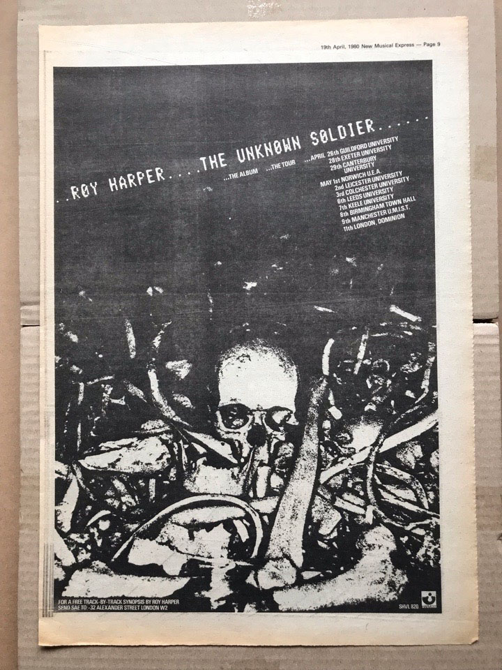 ROY HARPER - UNKNOWN SOLDIER (A) - Poster / Affiche